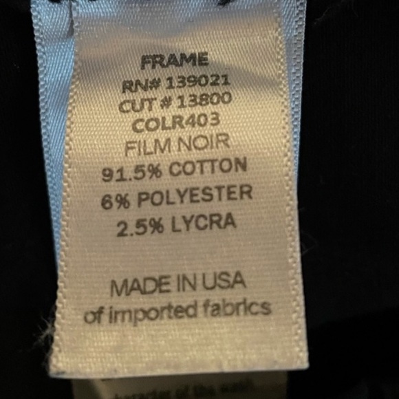 Frame Distressed ripped neutral black wash denim skinny jeans size 26 - Picture 11 of 13